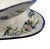 19th Century Faience De Gien French Hand Painted Earthenware Sauce Boat With Attached Underplate and Additional Oval Plate For Sale - Image 11 of 12