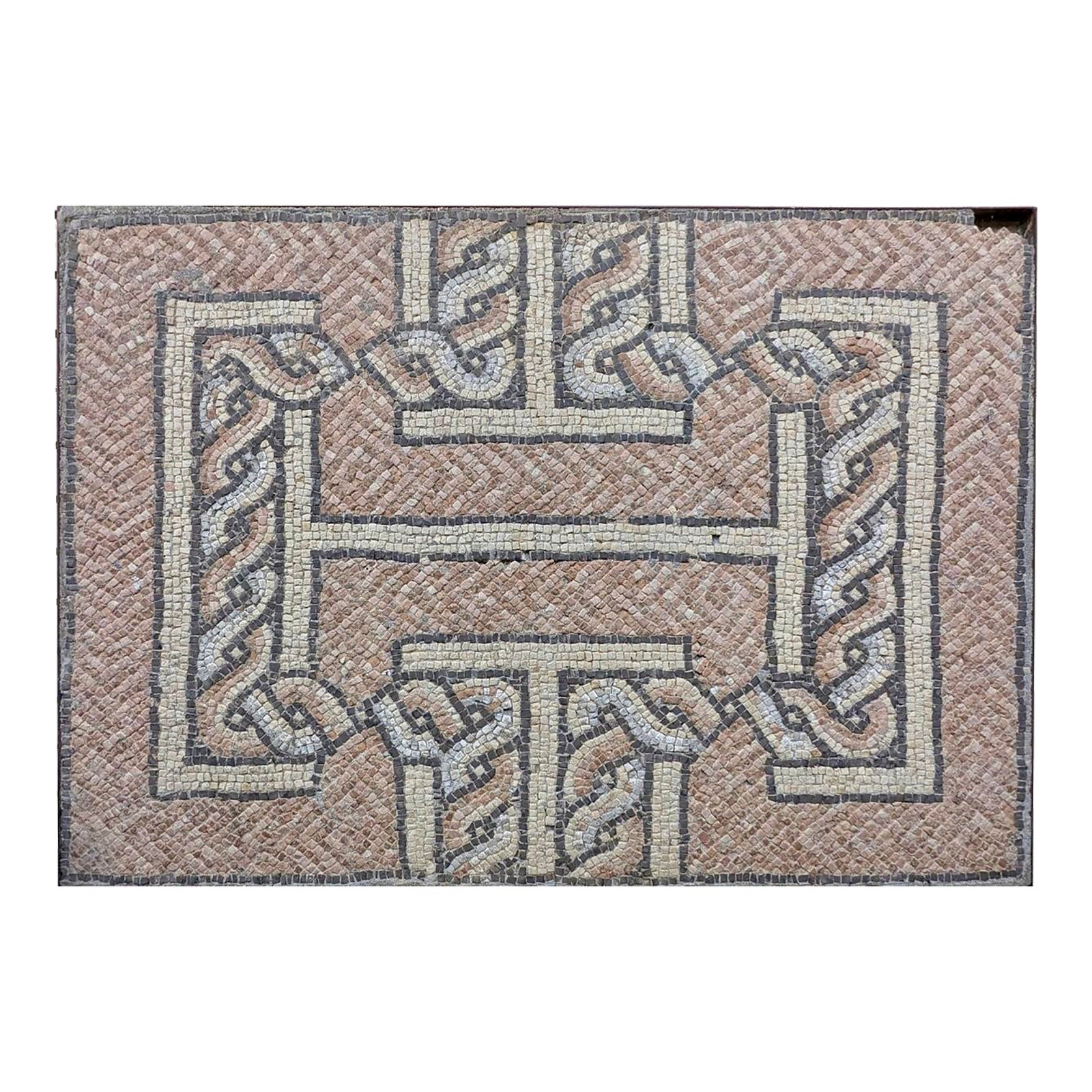 Ancient Roman Interlaced Geometric Pattern Floor Mosaic 4th - 5th ...