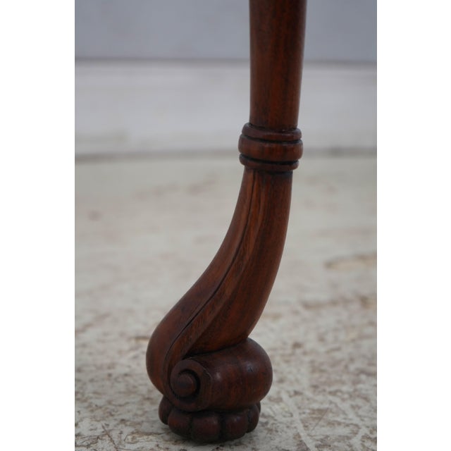 Vintage Burl Walnut George II 1 Drawer Console Table For Sale - Image 14 of 18