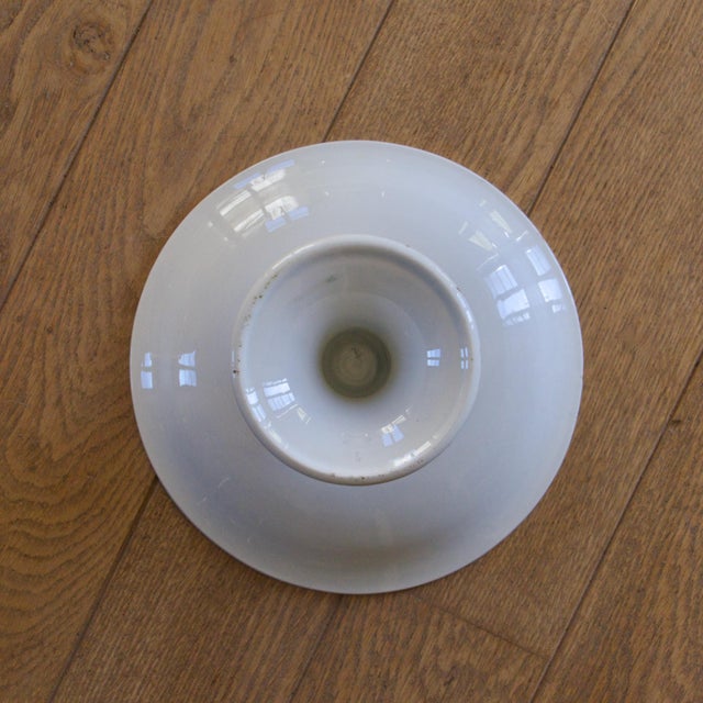 Antique French Pink Ironstone Compote Dish with Floral Decoration For Sale - Image 10 of 13