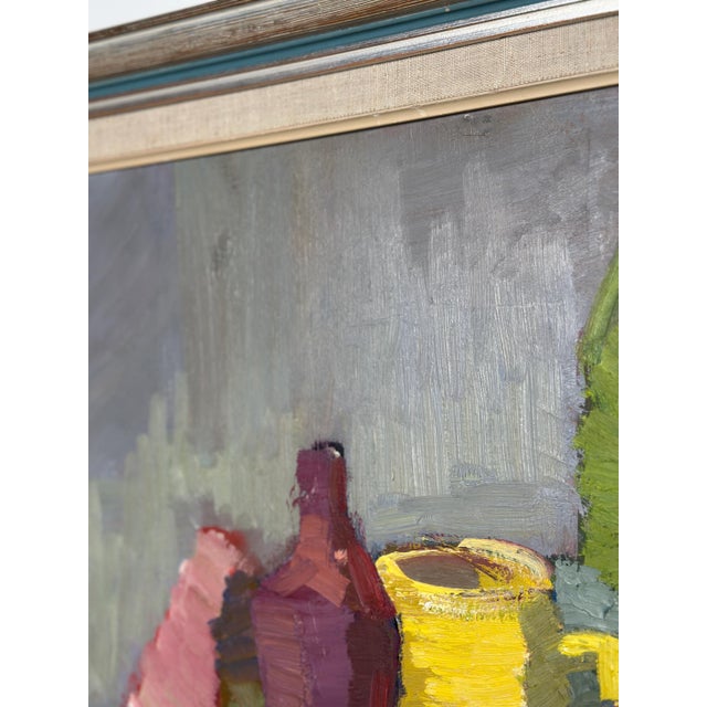 Lupin, Cubist Still Life, 1950s-1960s, Oil on Canvas, Framed For Sale - Image 11 of 18