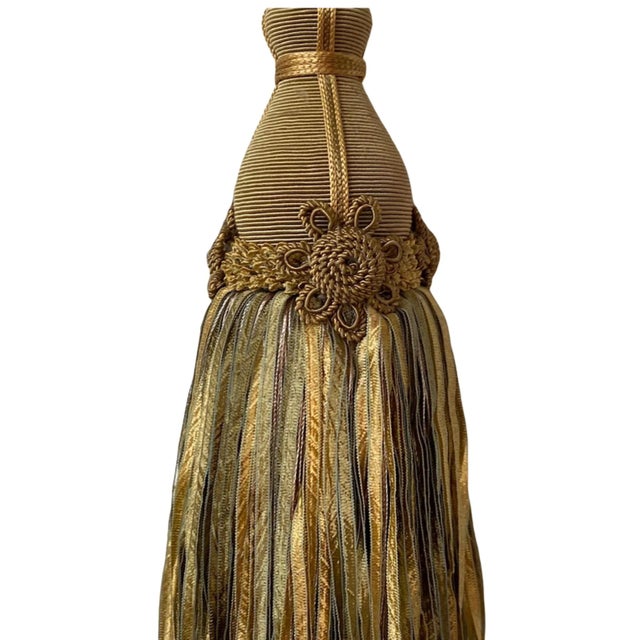 Olive & Gold Spanish Tiebacks- a Pair For Sale - Image 4 of 7