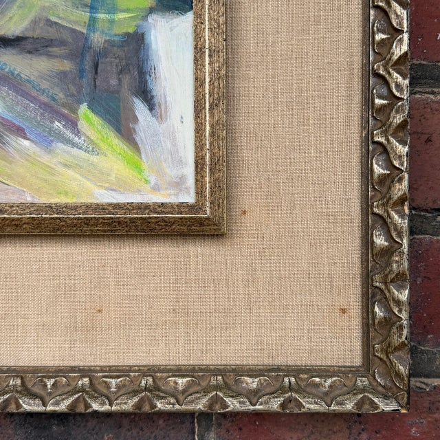 Expressionist Birds of Paradise Oil Painting Signed by Artist Spoonamore For Sale - Image 4 of 11