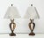 Stunning pair of 1980s solid bronze Brutalist style table lamps with chrome shades. The lamps are well made and very heavy...