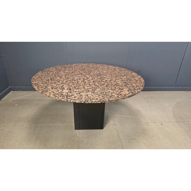 Vintage Round Granite Center Table, 1970s For Sale - Image 13 of 13