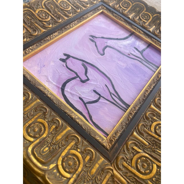 Original Equestrian Oil Painting in Custom Frame For Sale - Image 6 of 10