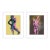 David Orrin Smith Figure 7 & 8 Diptych by David Orrin Smith in White Frame, XS Art Print For Sale - Image 4 of 4