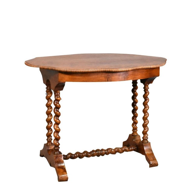 Antique French Gueridon Table in Walnut, 1890s For Sale - Image 17 of 17