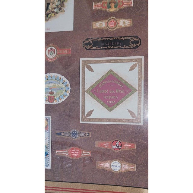 Wood Early 20thc Cuban Tobacco Cloths/Labels Memorabilia For Sale - Image 7 of 11