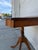 Vintage Federal Revival Wood Pedestal Side Table With Traditional Carved Details For Sale - Image 9 of 12
