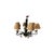 Metal Mid 20th Century Wrought Iron Parrot Chandelier With 6 Lights, Shades For Sale - Image 7 of 8