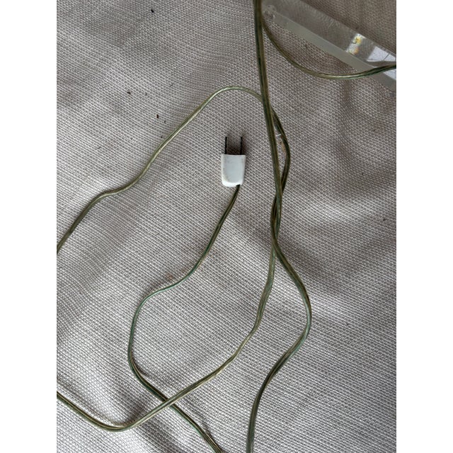 Vintage Lucite Acrylic Floor Lamp With Built-in Glass Side Table For Sale - Image 13 of 13