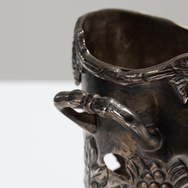 Metal Mid 20th Century France Art Nouveau Silver Decorative Object For Sale - Image 7 of 15