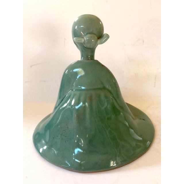 Asian Noble Korean Woman Ceramic Signed Figure For Sale - Image 3 of 8