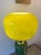 Contemporary Pair of Brass and Yellow Murano Glass Bulb Shade Lamps, Italy For Sale - Image 9 of 12