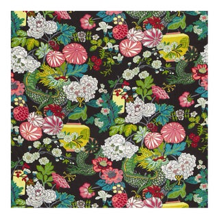 Sample, Schumacher Chiang Mai Dragon in Ebony For Sale