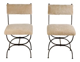 Example of Gilbert Poillerat Accent Chairs