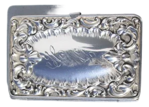 Victorian Sterling Silver Stamp Box