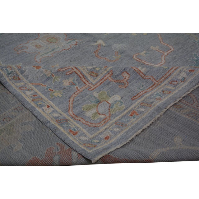 Turkish Oushak Hand Knotted Wool Rug, 9'3''x12' For Sale - Image 4 of 4