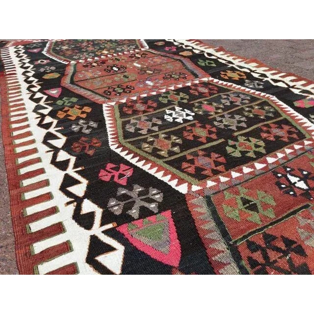 VIntage Turkish Kilim Runner - 42" X 175" For Sale - Image 4 of 7