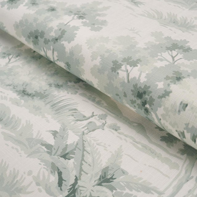 Borastapeter Boråstapeter Countryside Morning Fabric In Green For Sale - Image 4 of 5