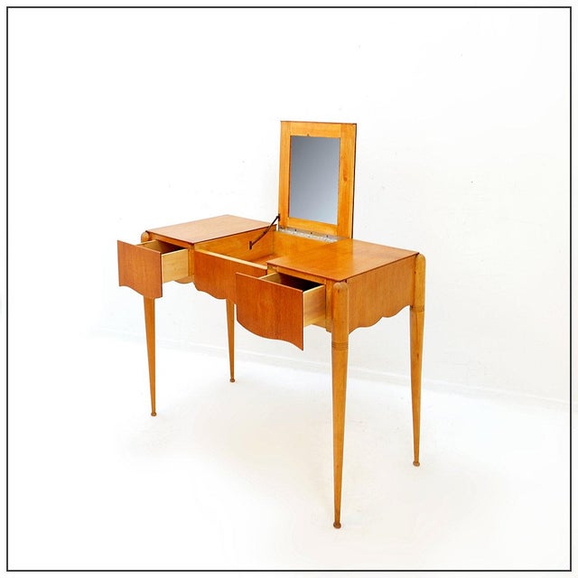 Dressing Table with Mirror, Drop-Leaf Lid and Drawers For Sale - Image 16 of 16