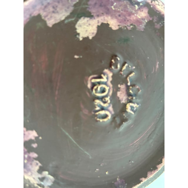 Antique Art Deco Faïencerie De Thulin 9 In. Vase For Sale - Image 11 of 12
