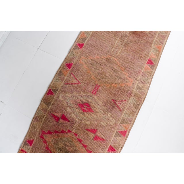1950s Handknotted Oushak Hallway Runner For Sale - Image 10 of 10