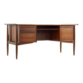 Hp Hansen Mid Century Danish Rosewood Desk For Sale
