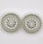 19th Century French Champlevé Enamel & Cut Glass Open a pair of Salt Cellars With Spoons - 4 pcs For Sale - Image 4 of 12