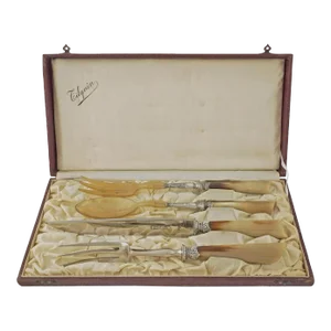 Early 20th Century Silverplate Salad Serving & Carving Set- 4 Pieces