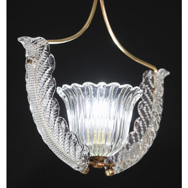 1950s Fascinating Art Deco Pendant Murano Glass Chandelier by Ercole Barovier For Sale - Image 11 of 17