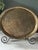 Vintage 1940s Benares Hand-Chased Heavy Gauge Brass Valet Tray With Foliage & Animal Motifs For Sale - Image 4 of 12