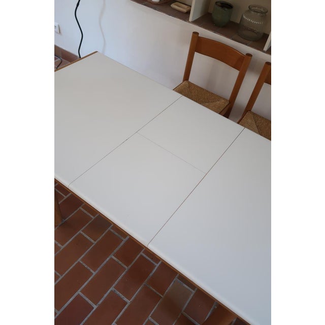Habitat Extending Dining Table with Four Rush Seat Chairs, 1980s, Set of 5 For Sale - Image 13 of 18