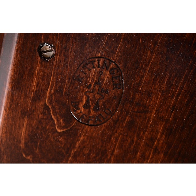 Kittinger Georgian Banded Mahogany Double Pedestal Extension Dining Table, Newly Refinished For Sale - Image 10 of 11