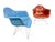 Add a vibrant touch of Mid-Century Modern style to your space with this striking pair of vintage Modernica fiberglass...