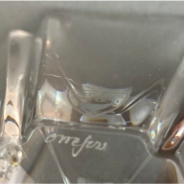 Orrefors Sweden Crystal Orion Bowl by Lars Hellsten 1970s For Sale - Image 10 of 10