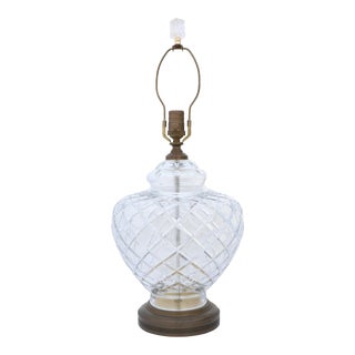 Diamond Cut Crystal Table Lamp From Wildwood For Sale