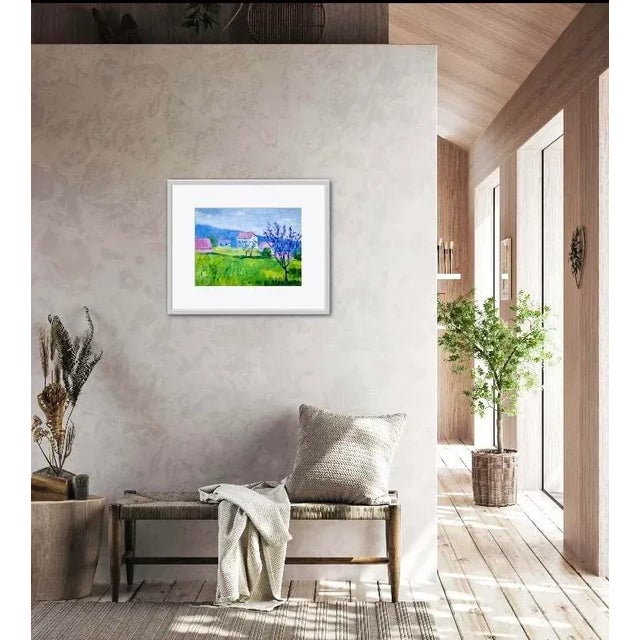 Quiet Places & Journeys — Up the Hill Original oil painting by Haas, 12 x 16 unframed on canvas panel, signed. A vibrant...