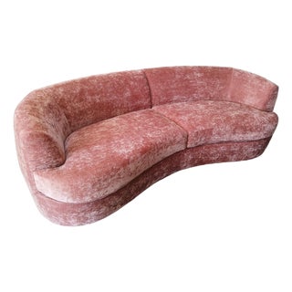Scarlet Champagne Curved Sofa For Sale