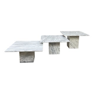 Vintage Nesting Tables in Marble, 1970s, Set of 3 For Sale