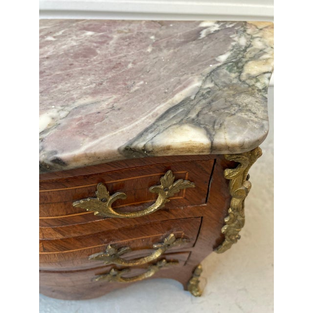 19th Century 19th Century French Louis XV Miniature Commode or Salesman’s Sample With Marble For Sale - Image 5 of 6