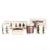Brown Porcelain Cups, Trays and Boxes from Vista Alegre, Set of 6 For Sale - Image 8 of 8