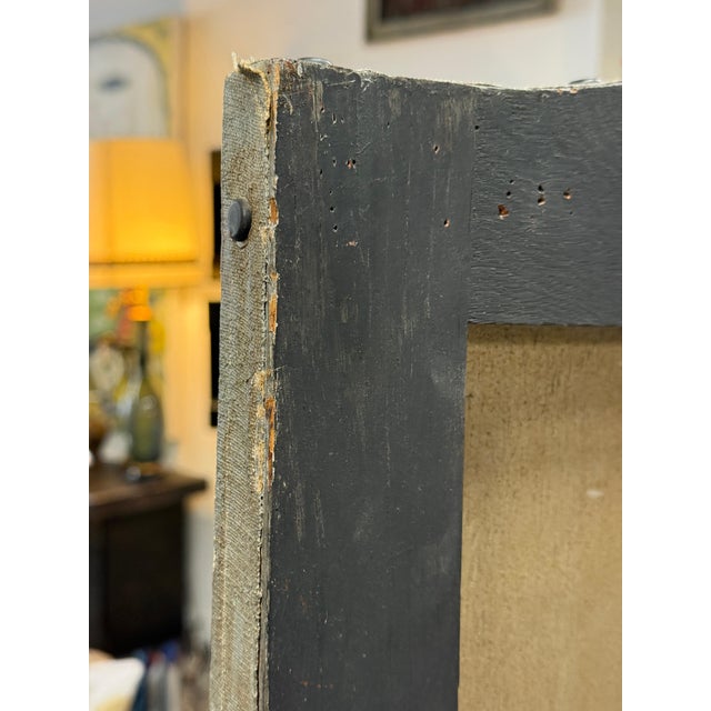 Black Early 20th Century Art Deco 3 Part Screen after Major Felton’s Warrior & Tiger by F. Wilcox For Sale - Image 8 of 18