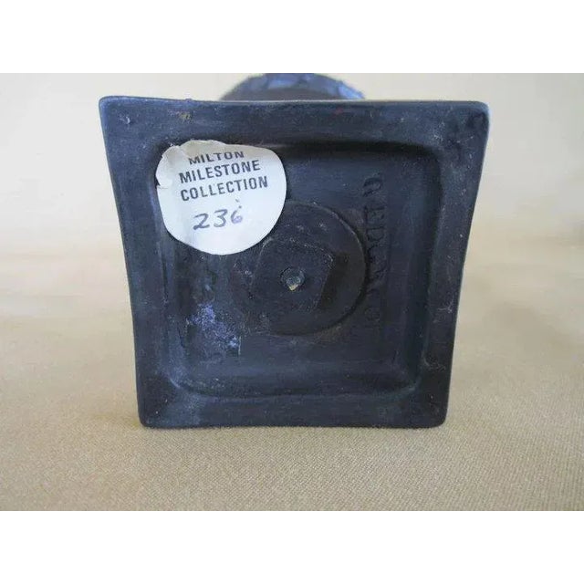 Black 18th Century Classical Wedgwood Black Basalt Urn Vase & Cover For Sale - Image 8 of 11