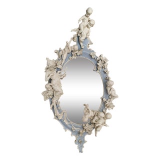 Ceremonial Mirror in Capodimonte Porcelain For Sale