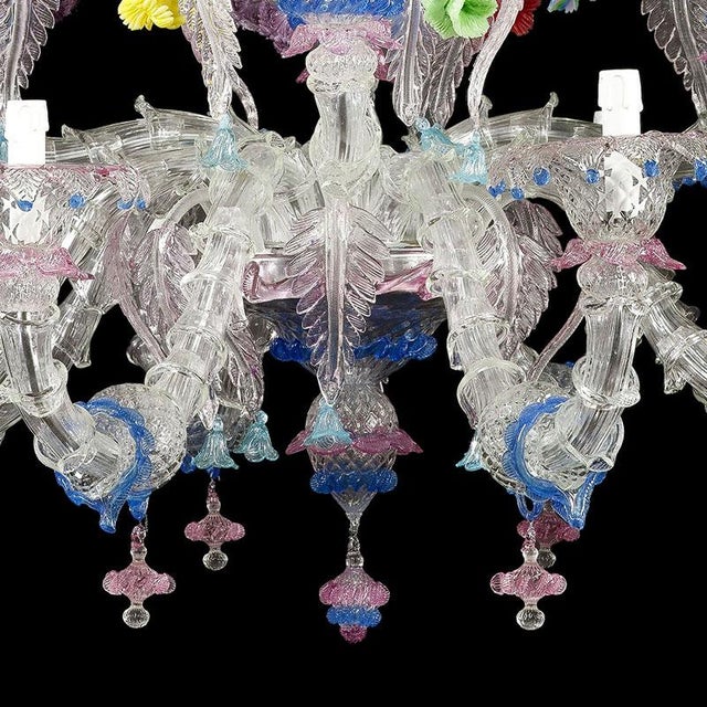 Vintage Murano Glass Chandelier, 1950s For Sale - Image 6 of 9