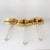 Mid-Century Modern Brass and Acrylic Glass Wall Lights, 1980s, Set of 3 For Sale - Image 3 of 13