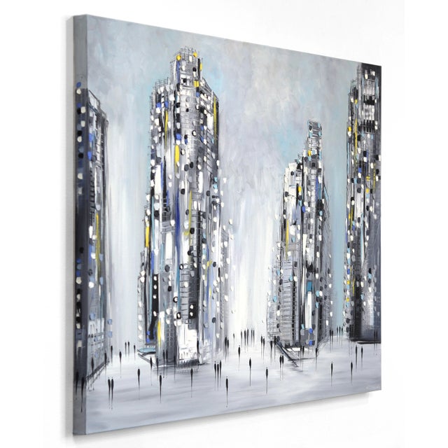 Textile "Early City Stroll" Original Artwork by Ekaterina Ermilkina For Sale - Image 7 of 10