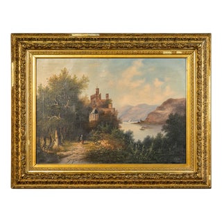 C. Hütt, Landscape, Early 20th Century, Oil on Canvas For Sale